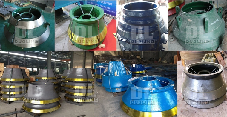 High Manganese Liners Cone Crusher Wear Parts